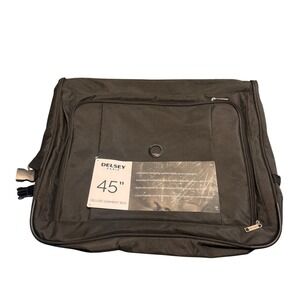 Delsey Paris 45" Deluxe Garment Bag Suitcase Luggage Carry On Travel Black